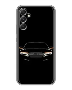 Чехол для Samsung Galaxy A34 с картинкой «Audi — ночной контур»