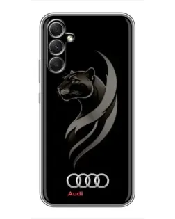 Чехол для Samsung Galaxy A34 с картинкой «Графика — пантера и Audi»