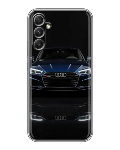 Чехол для Samsung Galaxy A34 с картинкой «Audi — ночное отражение»