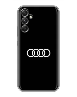 Чехол для Samsung Galaxy A34 с картинкой «Audi White Logo»
