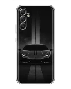Чехол для Samsung Galaxy A34 с картинкой «Lamborghini симметрия дорог»