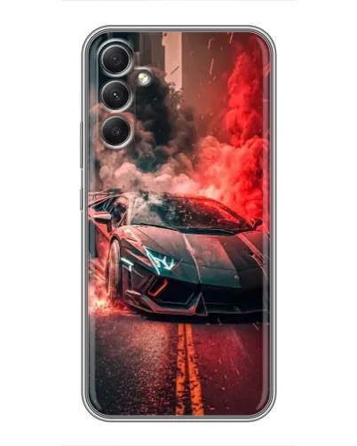 Чехол для Samsung Galaxy A34 с картинкой «Lamborghini красный дым» Чехол для Samsung Galaxy A34 с картинкой «Lamborghini красный дым»