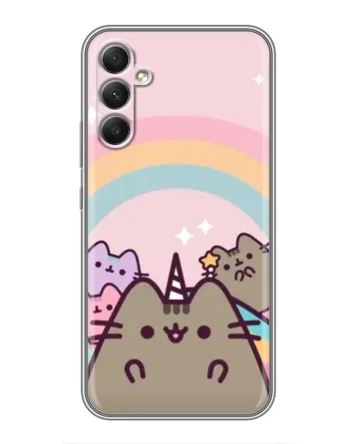 Чехол для Samsung Galaxy A34 с картинкой «Единорог Pusheen»