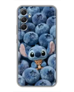 Чехол для Samsung Galaxy A34 с картинкой «Стич и голубика»