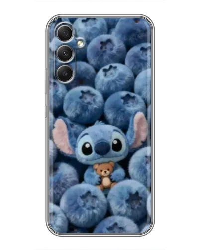 Чехол для Samsung Galaxy A34 с картинкой «Стич и голубика» Чехол для Samsung Galaxy A34 с картинкой «Стич и голубика»