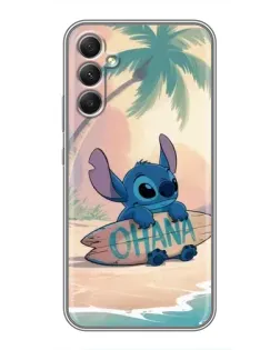 Чехол для Samsung Galaxy A34 с картинкой «Стич на серфе»