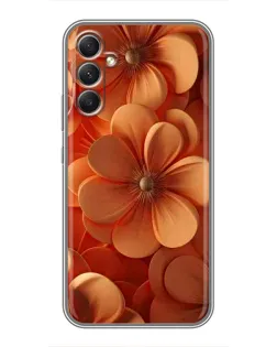 Чохол для Samsung Galaxy A34 з картинкою «Помаранчева макро квітка»