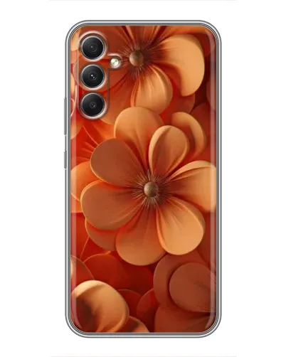 Чохол для Samsung Galaxy A34 з картинкою «Помаранчева макро квітка»