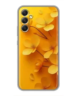 Чохол для Samsung Galaxy A34 з картинкою «Золоті пелюстки»