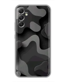 Чехол для Samsung Galaxy A34 с картинкой «Темный абстрактный камуфляж»