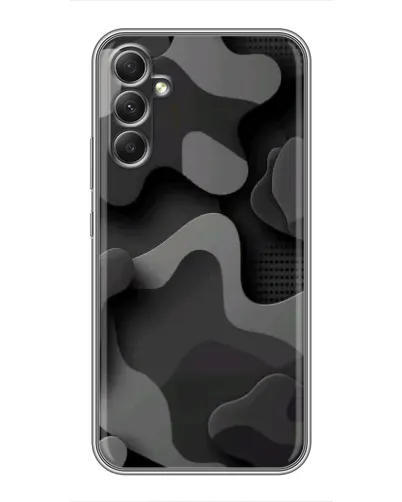 Чехол для Samsung Galaxy A34 с картинкой «Темный абстрактный камуфляж»