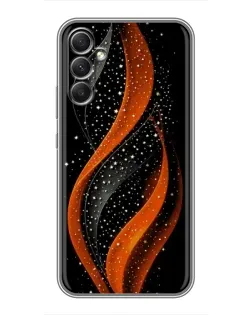 Чехол для Samsung Galaxy A34 с картинкой «Огненная звездная волна»