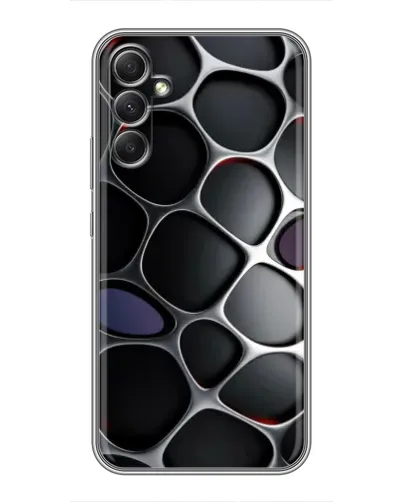 Чехол для Samsung Galaxy A34 с картинкой «Объемная темная решетка»