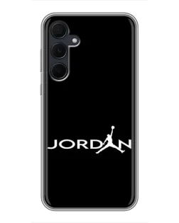 Чохол для Samsung Galaxy A35 (5G) з картинкою «Jordan White Logo»