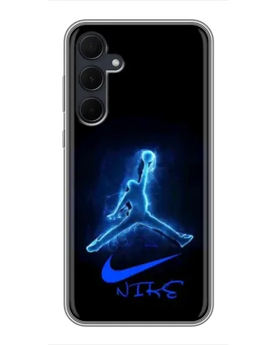 Чехол для Samsung Galaxy A35 (5G) с картинкой «Jordan Neon Blue»