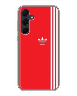 Чехол для Samsung Galaxy A35 (5G) с картинкой «Красный минимализм Adidas»