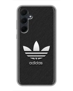 Чехол для Samsung Galaxy A35 (5G) с картинкой «Adidas Карбоновая текстура»