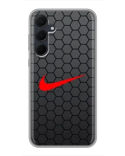 Чехол для Samsung Galaxy A35 (5G) с картинкой «Nike — карбоновая сетка» Чехол для Samsung Galaxy A35 (5G) с картинкой «Nike — карбоновая сетка»