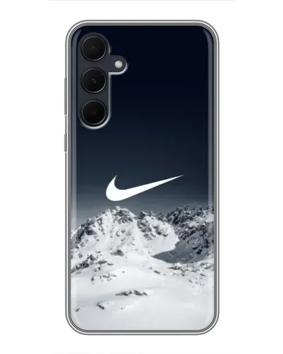 Чехол для Samsung Galaxy A35 (5G) с картинкой «Nike — зимние горы» Чехол для Samsung Galaxy A35 (5G) с картинкой «Nike — зимние горы»