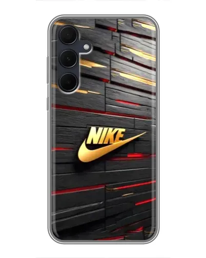 Чехол для Samsung Galaxy A35 (5G) с картинкой «Золотой Nike на металле» Чехол для Samsung Galaxy A35 (5G) с картинкой «Золотой Nike на металле»