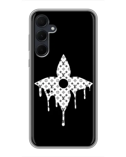 Чехол для Samsung Galaxy A35 (5G) с картинкой «Цветочная монограмма»