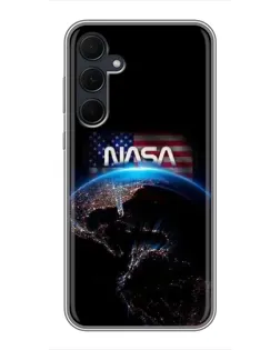 Чехол для Samsung Galaxy A35 (5G) с картинкой «Земля из космоса NASA»