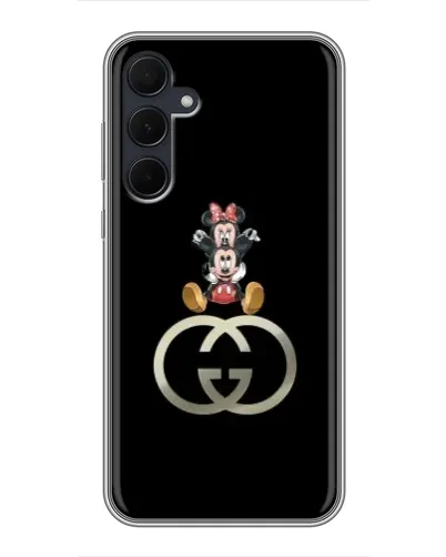 Чехол для Samsung Galaxy A35 (5G) с картинкой «Минни Маус на лого»