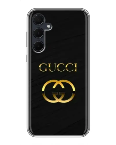 Чехол для Samsung Galaxy A35 (5G) с картинкой «Золотой логотип Gucci»
