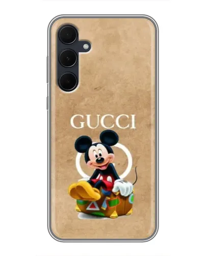 Чехол для Samsung Galaxy A35 (5G) с картинкой «Микки Маус Gucci — крафт»