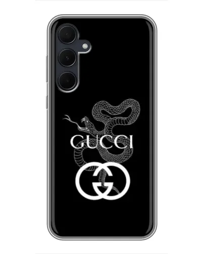 Чехол для Samsung Galaxy A35 (5G) с картинкой «Gucci — серебряная змея»
