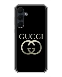 Чохол для Samsung Galaxy A35 (5G) з картинкою «Gucci — золото на чорному» Чохол для Samsung Galaxy A35 (5G) з картинкою «Gucci — золото на чорному»