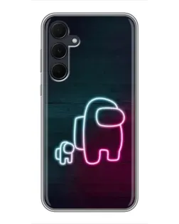 Чехол для Samsung Galaxy A35 (5G) с картинкой «Among Us неон-арт»