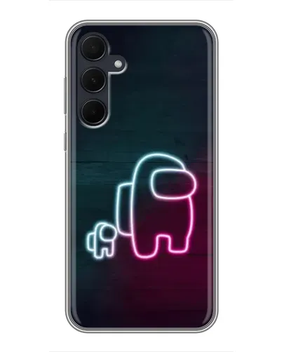 Чехол для Samsung Galaxy A35 (5G) с картинкой «Among Us неон-арт»