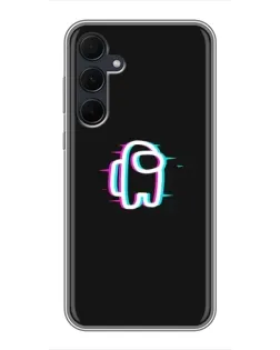 Чехол для Samsung Galaxy A35 (5G) с картинкой «Among Us неон»