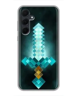 Чехол для Samsung Galaxy A35 (5G) с картинкой «Алмазный меч неон»