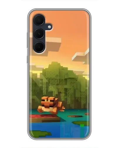 Чехол для Samsung Galaxy A35 (5G) с картинкой «Майнкрафт закат солнца» Чехол для Samsung Galaxy A35 (5G) с картинкой «Майнкрафт закат солнца»