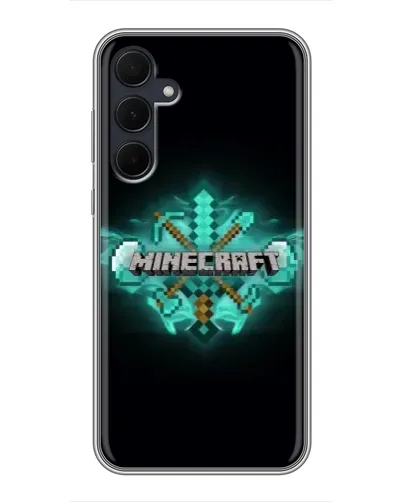 Чехол для Samsung Galaxy A35 (5G) с картинкой «Minecraft Diamond лого» Чехол для Samsung Galaxy A35 (5G) с картинкой «Minecraft Diamond лого»
