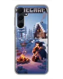 Чехол для Samsung Galaxy A35 (5G) с картинкой «Зимний Minecraft»