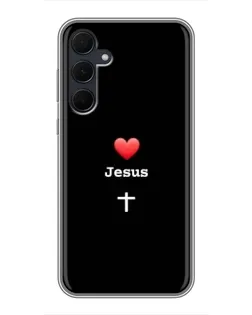 Чохол для Samsung Galaxy A35 (5G) з картинкою «Серце - Jesus» Чохол для Samsung Galaxy A35 (5G) з картинкою «Серце - Jesus»