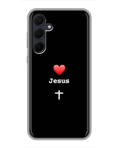 Чехол для Samsung Galaxy A35 (5G) с картинкой «Сердце - Jesus» Чехол для Samsung Galaxy A35 (5G) с картинкой «Сердце - Jesus»