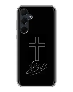 Чохол для Samsung Galaxy A35 (5G) з картинкою «Графічний хрест Jesus»