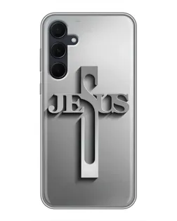 Чохол для Samsung Galaxy A35 (5G) з картинкою «Металевий хрест Jesus»