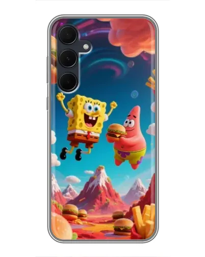 Чехол для Samsung Galaxy A35 (5G) с картинкой «Космический фастфуд»
