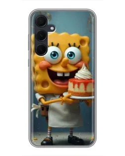 Чехол для Samsung Galaxy A35 (5G) с картинкой «Повар Спанч Боб»