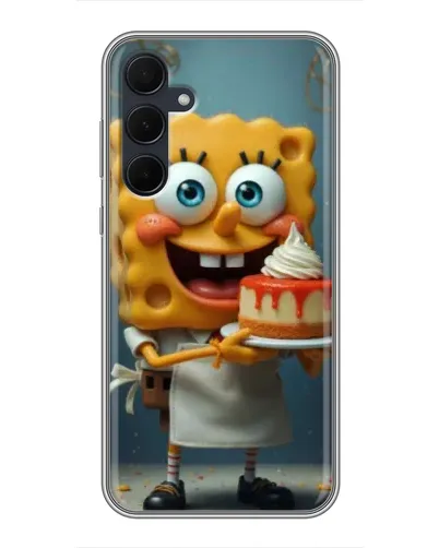 Чехол для Samsung Galaxy A35 (5G) с картинкой «Повар Спанч Боб»