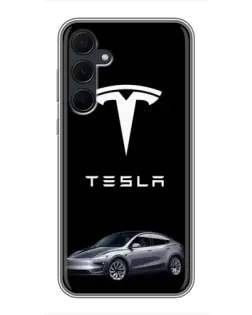 Чехол для Samsung Galaxy A35 (5G) с картинкой «Tesla Model Y»