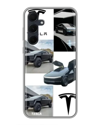 Чехол для Samsung Galaxy A35 (5G) с картинкой «Коллаж Cybertruck Tesla» Чехол для Samsung Galaxy A35 (5G) с картинкой «Коллаж Cybertruck Tesla»