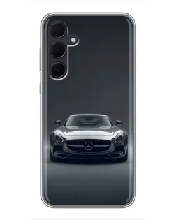 Чехол для Samsung Galaxy A35 (5G) с картинкой «Mercedes на черном»