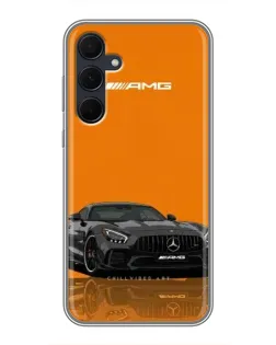 Чехол для Samsung Galaxy A35 (5G) с картинкой «Оранжевый Mercedes AMG»