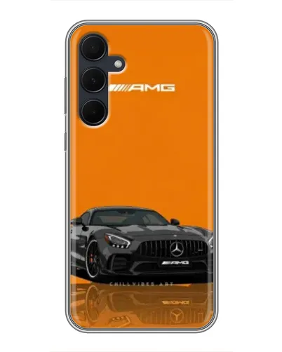 Чехол для Samsung Galaxy A35 (5G) с картинкой «Оранжевый Mercedes AMG»